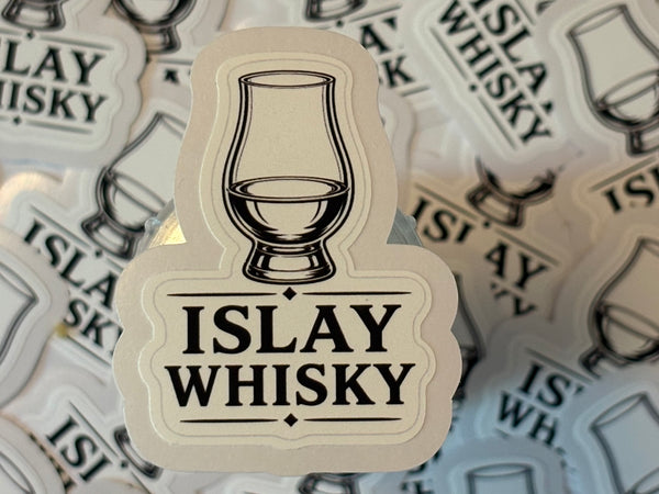 Islay whisky glass sticker
