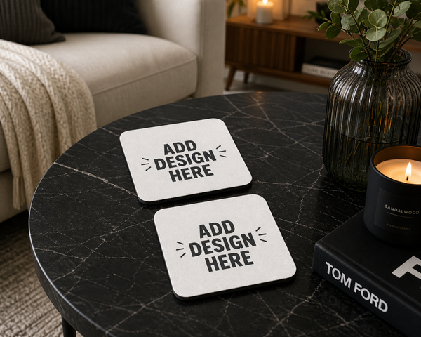 Personalised Fabric Coaster Set – 2 Pack