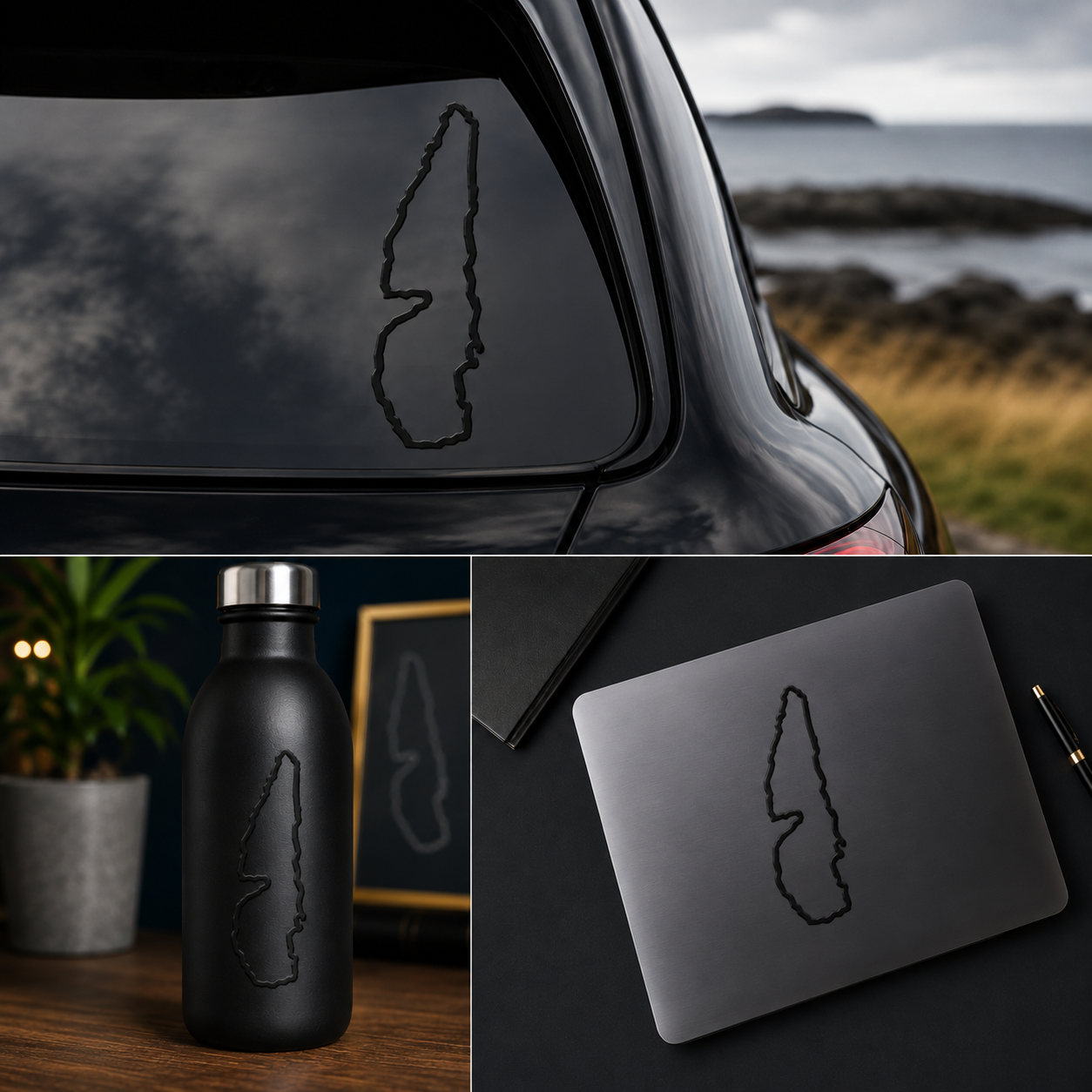 Jura Map Outline Vinyl Decal