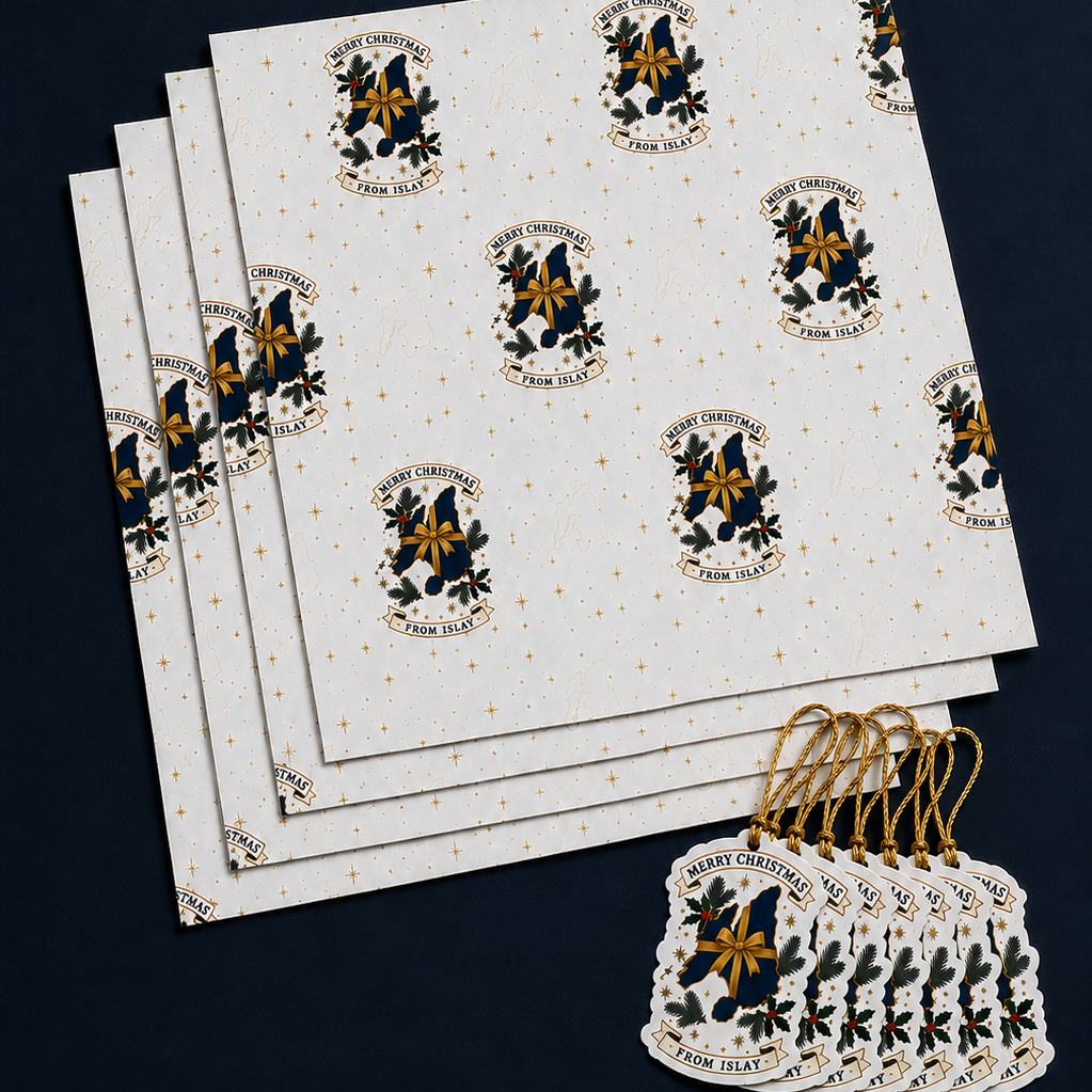 Merry Christmas From Islay Wrapping Paper & Gift Tag Set