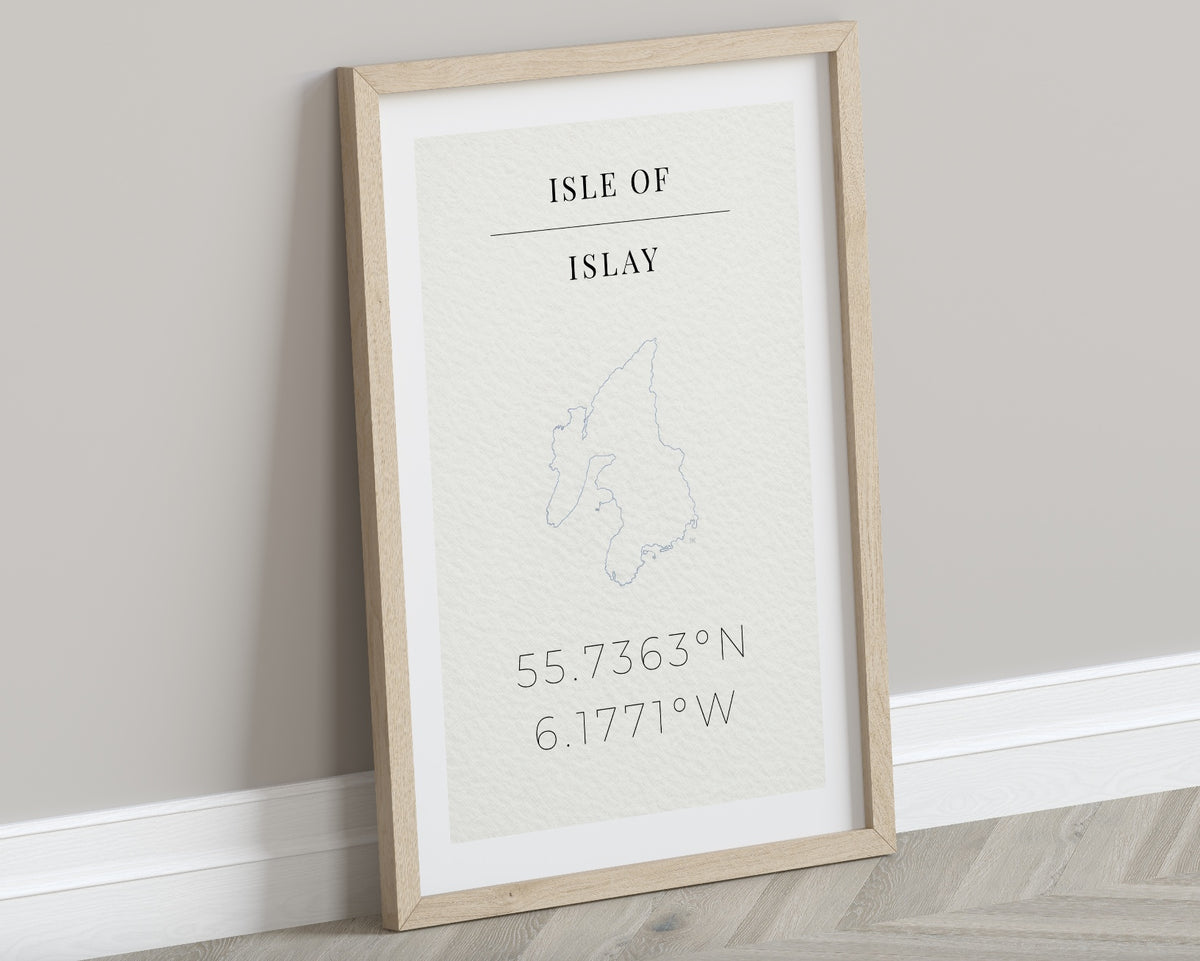Islay Coordinates Print – Your Place, Your Memories