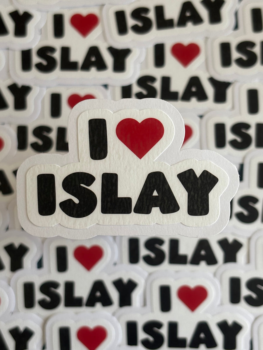 I love Islay vinyl decal by Wild Islay Studio