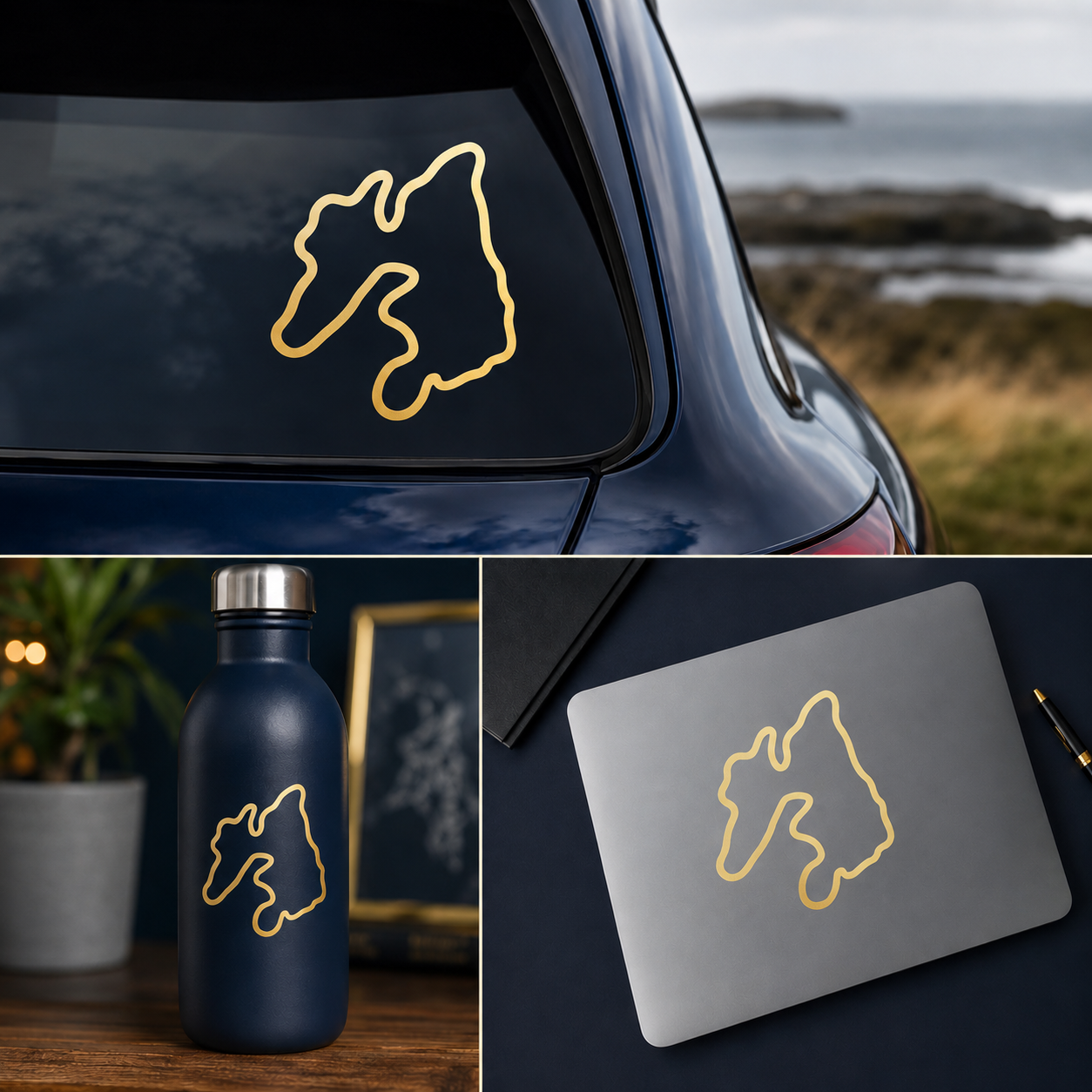 Islay Map Outlines - Mixed Colours
