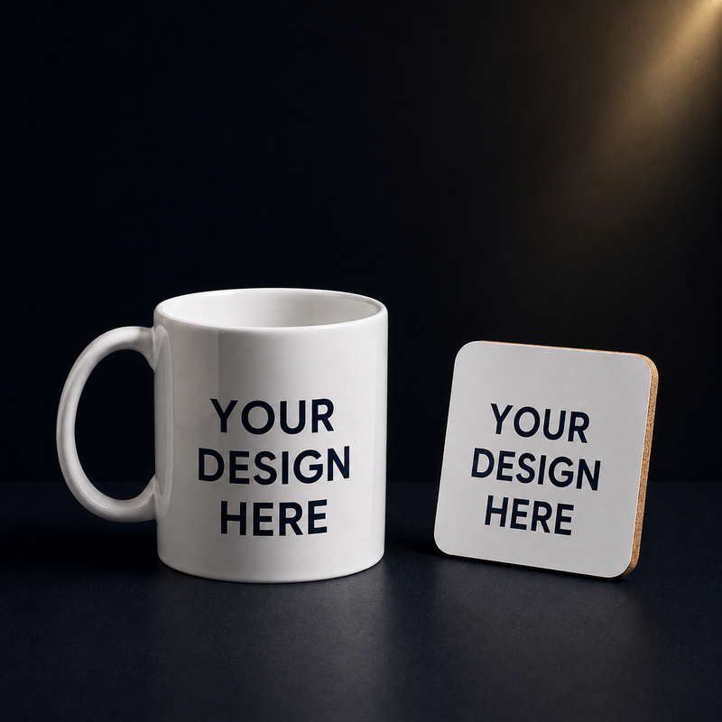 Personalised 11oz Mug & Matching Coaster Set
