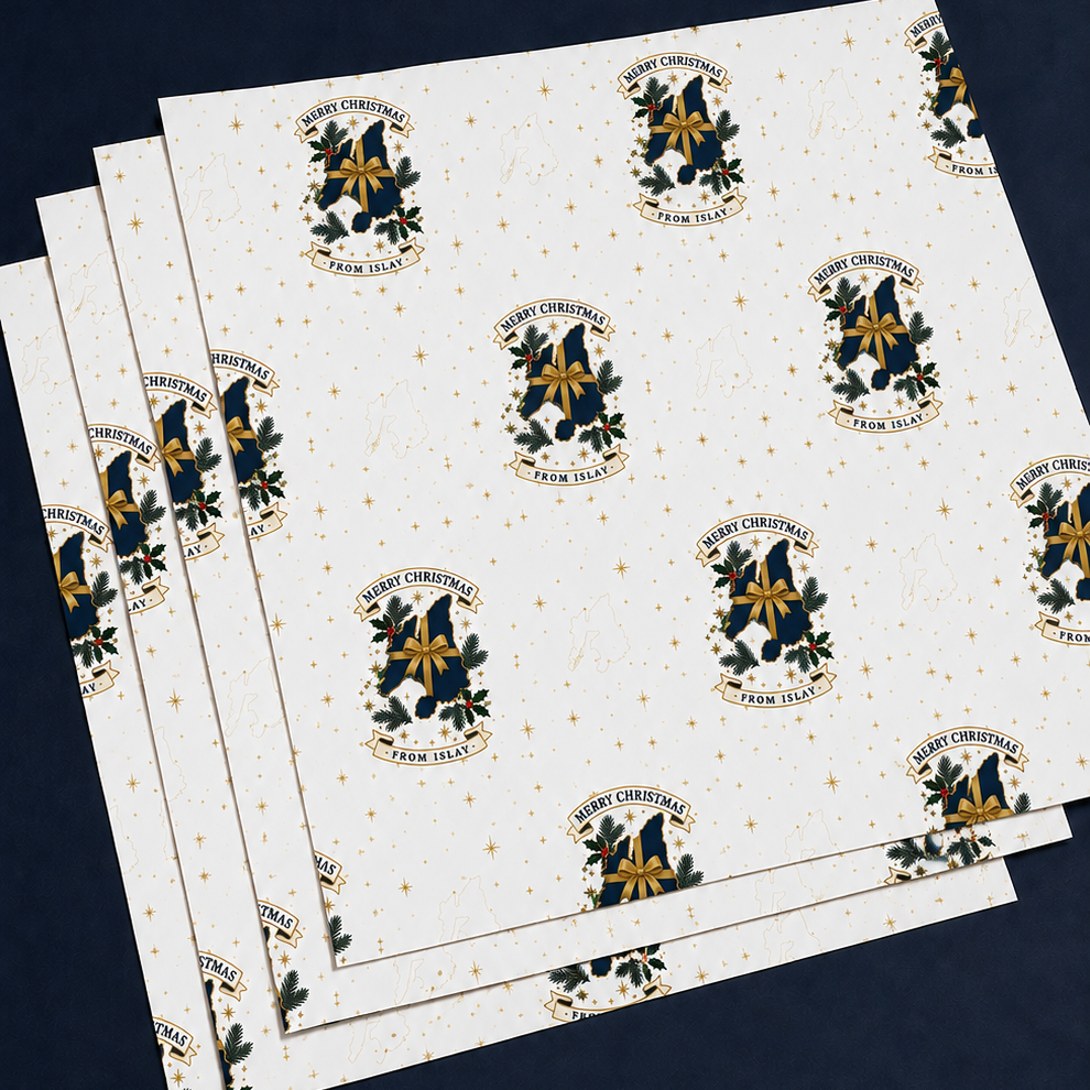 Merry Christmas From Islay Wrapping Paper – 4 Sheet Pack
