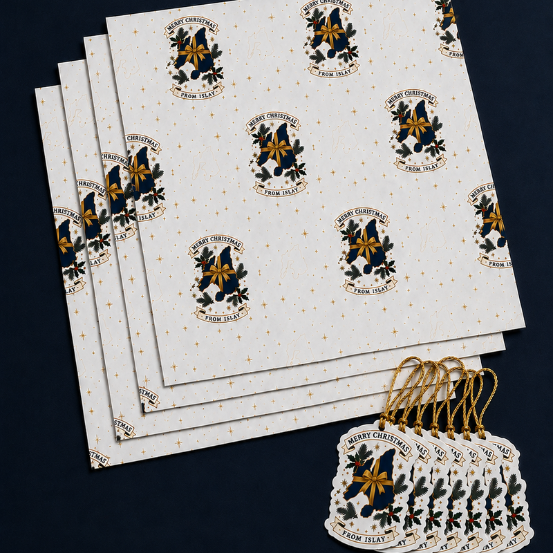 Merry Christmas From Islay Wrapping Paper & Gift Tag Set
