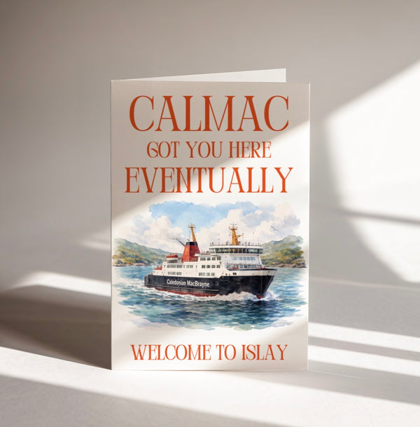 CalMac Card – Welcome To Islay Ferry Card | Scottish Island Greeting Card