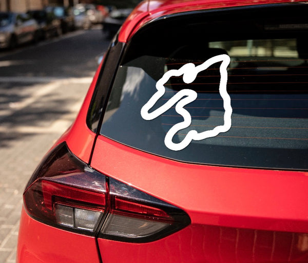 Isle of Islay Map Car Decal – Minimal Vinyl Sticker