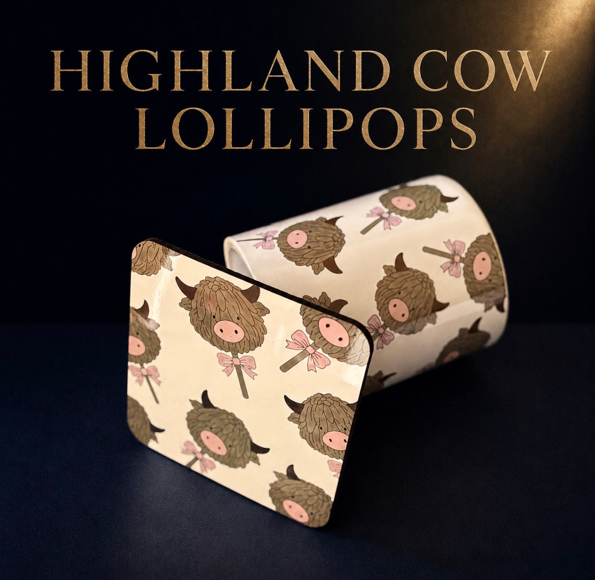 Highland Cow Lollipop Set